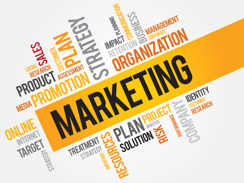 Marketing Word Cloud, Business Concept